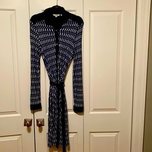 Boden jersey button-up dress with sash. Size 12 us.